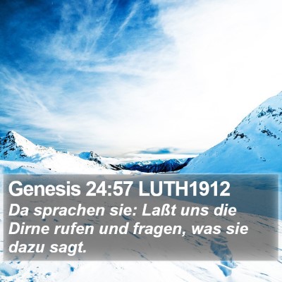 Genesis 24:57 LUTH1912 Bible Verse Image