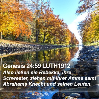 Genesis 24:59 LUTH1912 Bible Verse Image