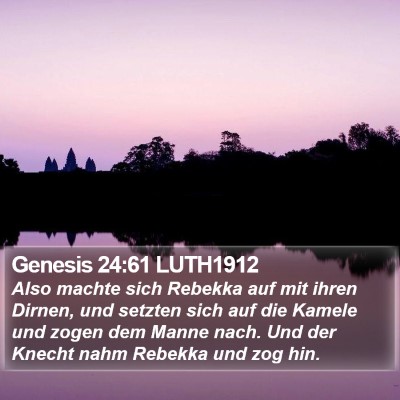 Genesis 24:61 LUTH1912 Bible Verse Image