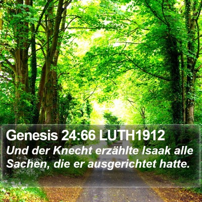 Genesis 24:66 LUTH1912 Bible Verse Image