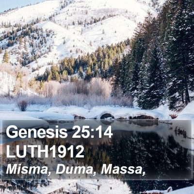 Genesis 25:14 LUTH1912 Bible Verse Image