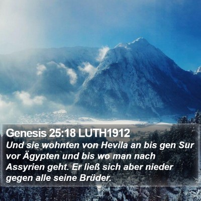 Genesis 25:18 LUTH1912 Bible Verse Image