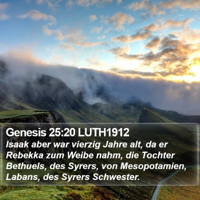Genesis 25:20 LUTH1912 Bible Verse Image