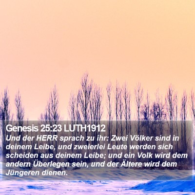 Genesis 25:23 LUTH1912 Bible Verse Image