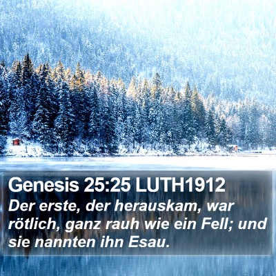 Genesis 25:25 LUTH1912 Bible Verse Image
