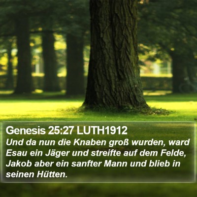 Genesis 25:27 LUTH1912 Bible Verse Image