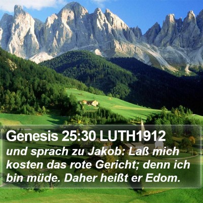 Genesis 25:30 LUTH1912 Bible Verse Image