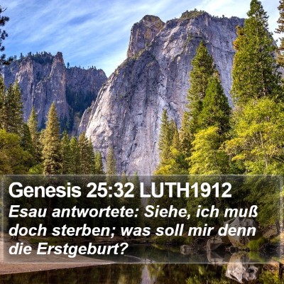 Genesis 25:32 LUTH1912 Bible Verse Image