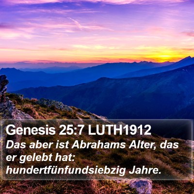 Genesis 25:7 LUTH1912 Bible Verse Image