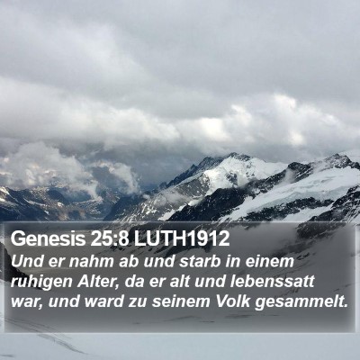 Genesis 25:8 LUTH1912 Bible Verse Image