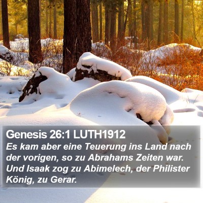 Genesis 26:1 LUTH1912 Bible Verse Image