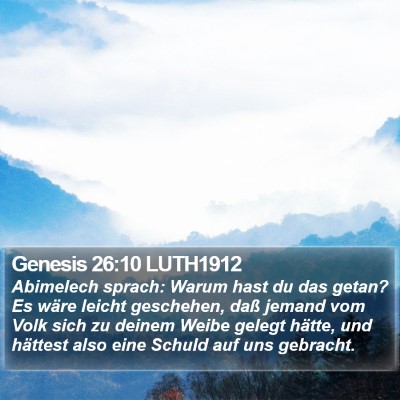 Genesis 26:10 LUTH1912 Bible Verse Image