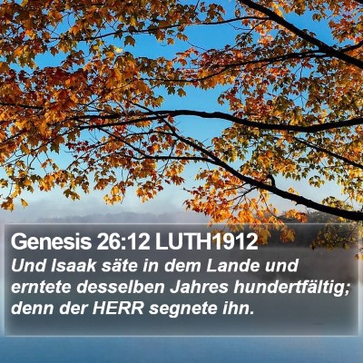Genesis 26:12 LUTH1912 Bible Verse Image
