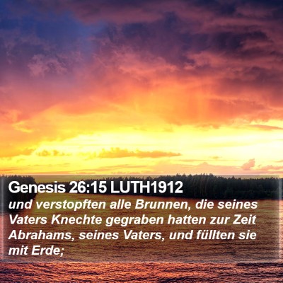 Genesis 26:15 LUTH1912 Bible Verse Image
