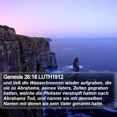 Genesis 26:18 LUTH1912 Bible Verse Image