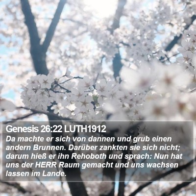 Genesis 26:22 LUTH1912 Bible Verse Image