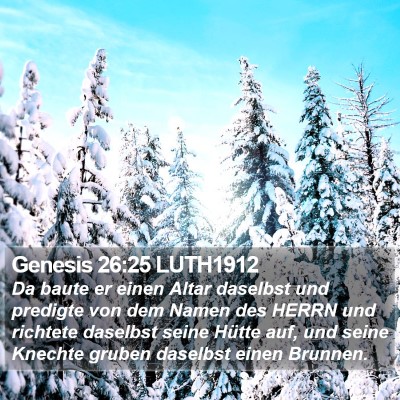 Genesis 26:25 LUTH1912 Bible Verse Image