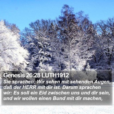Genesis 26:28 LUTH1912 Bible Verse Image