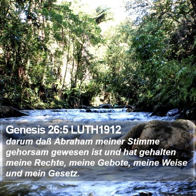 Genesis 26:5 LUTH1912 Bible Verse Image