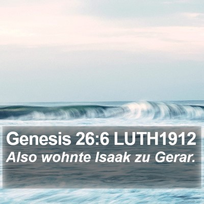 Genesis 26:6 LUTH1912 Bible Verse Image