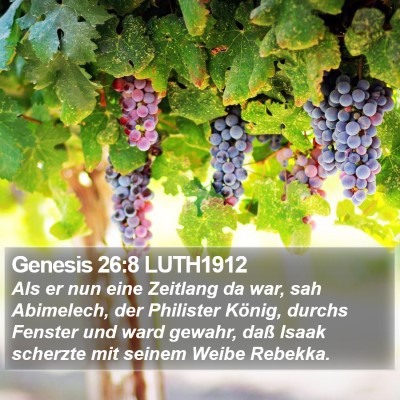Genesis 26:8 LUTH1912 Bible Verse Image