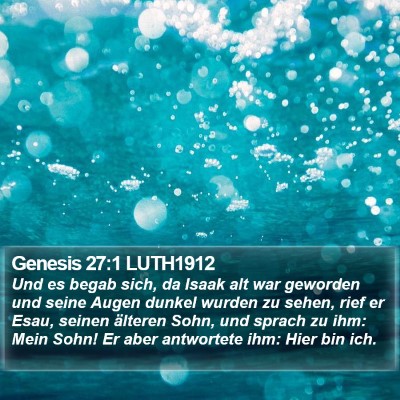 Genesis 27:1 LUTH1912 Bible Verse Image