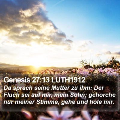 Genesis 27:13 LUTH1912 Bible Verse Image