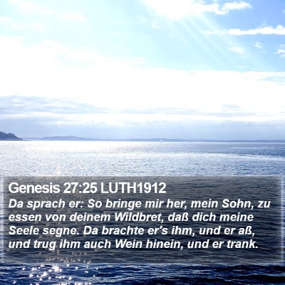 Genesis 27:25 LUTH1912 Bible Verse Image