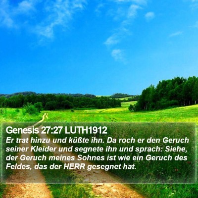 Genesis 27:27 LUTH1912 Bible Verse Image