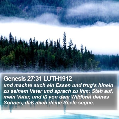 Genesis 27:31 LUTH1912 Bible Verse Image