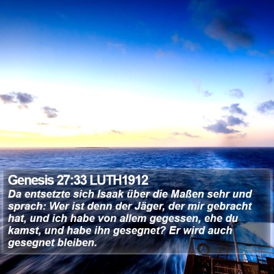 Genesis 27:33 LUTH1912 Bible Verse Image