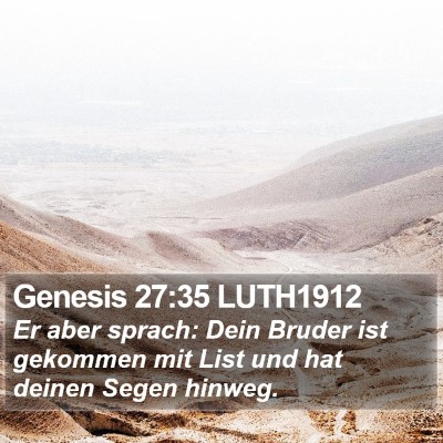 Genesis 27:35 LUTH1912 Bible Verse Image