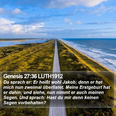 Genesis 27:36 LUTH1912 Bible Verse Image