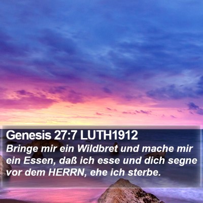 Genesis 27:7 LUTH1912 Bible Verse Image
