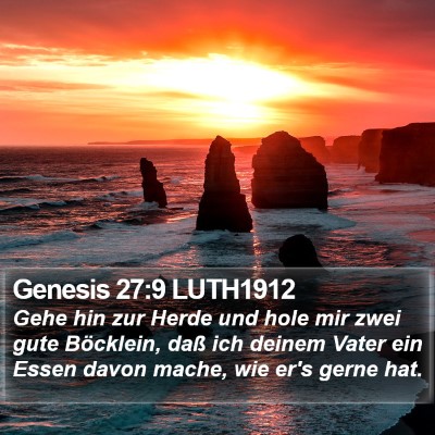 Genesis 27:9 LUTH1912 Bible Verse Image
