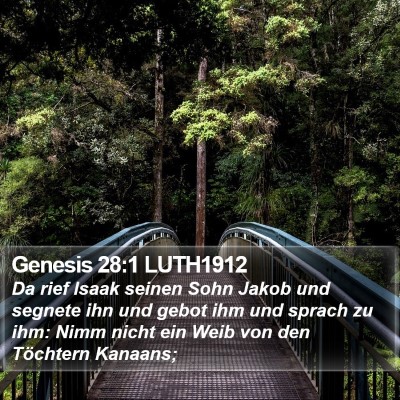 Genesis 28:1 LUTH1912 Bible Verse Image