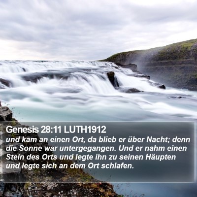 Genesis 28:11 LUTH1912 Bible Verse Image