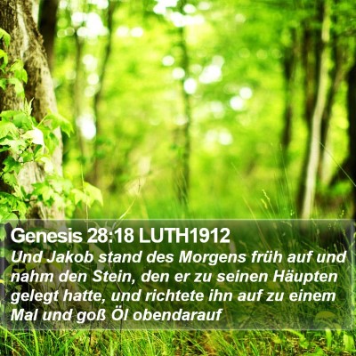 Genesis 28:18 LUTH1912 Bible Verse Image
