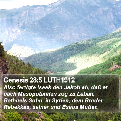 Genesis 28:5 LUTH1912 Bible Verse Image