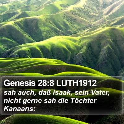 Genesis 28:8 LUTH1912 Bible Verse Image