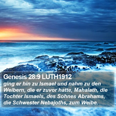 Genesis 28:9 LUTH1912 Bible Verse Image