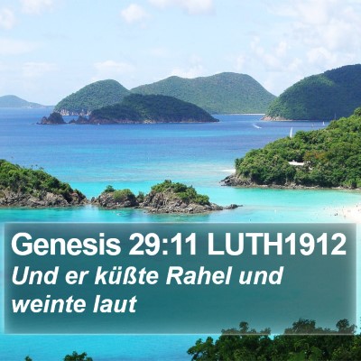 Genesis 29:11 LUTH1912 Bible Verse Image