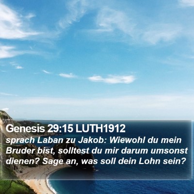 Genesis 29:15 LUTH1912 Bible Verse Image