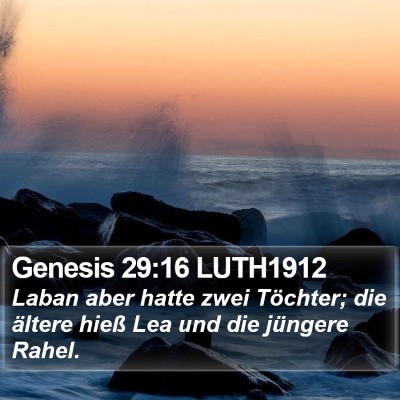 Genesis 29:16 LUTH1912 Bible Verse Image