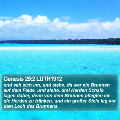 Genesis 29:2 LUTH1912 Bible Verse Image
