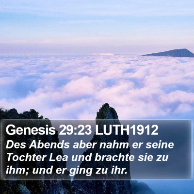 Genesis 29:23 LUTH1912 Bible Verse Image