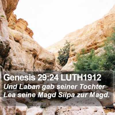 Genesis 29:24 LUTH1912 Bible Verse Image