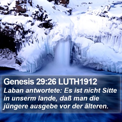 Genesis 29:26 LUTH1912 Bible Verse Image