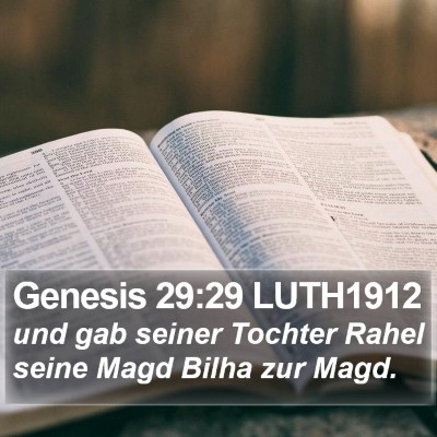Genesis 29:29 LUTH1912 Bible Verse Image