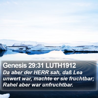 Genesis 29:31 LUTH1912 Bible Verse Image